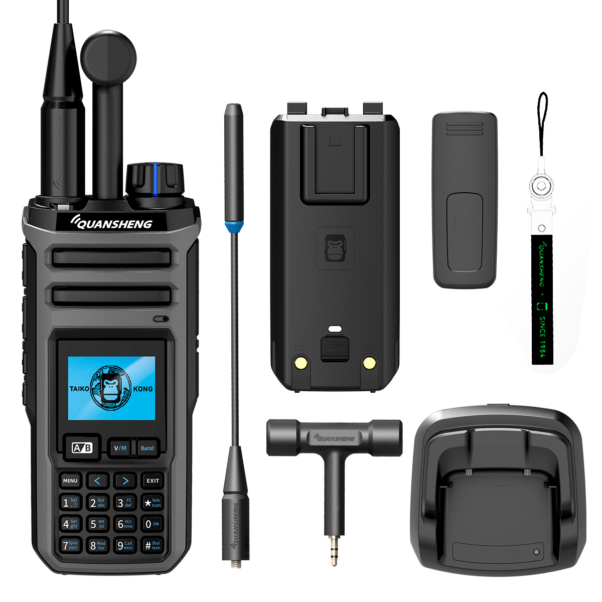 Quansheng TK-11(5) 10W GMRS/FRS Dual Band Walkie Talkie 999CH NOAA Weather IP55 Waterproof Type-C FCC Certified Two Way Radio