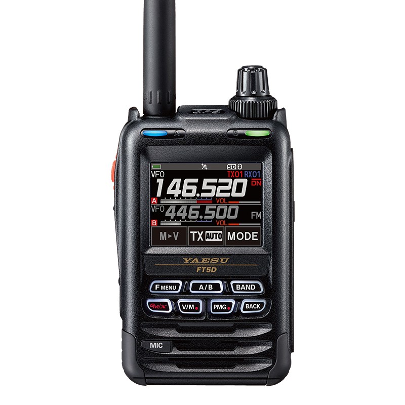 Yaesu FT-5DR C4FM/FM 144/430MHz Dual Band 5W Digital Transceiver with Touch Screen Display Black
